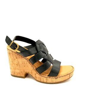 NEW Born Wedge Sandals Womens 9 Casual Comfort Timeless Black Whimsygoth
